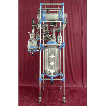 Glass Reactors with Tubular Condenser