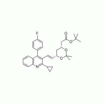 (4R,6S)-6-[(1E)-2-[2-Cyclopropyl-4-(4-fluorophenyl)-3-quinolinyl]ethenyl]-2,2-dimethyl-1,3-dioxane-4