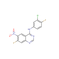 N-(3-chloro-4-fluorophenyl)-7-fluoro-6-nitroquinazolin-4-amine