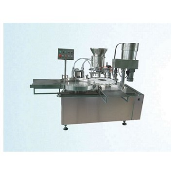 Automatic bottle filling stoppering capping machine