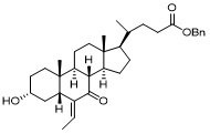 Cholan-24-oic acid,6-ethylidene-3-hydroxy-7-oxo-,phenylmethyl ester