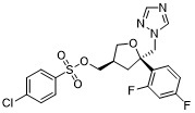 4-Chloro-benzenesulfonic acid 5-(2,4-difluoro-phenyl)-5-[1,2,4]triazol-1-ylMethyl-tetrahydro-furan-3