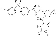 Ledipasvir compd. with acetone int 1256388-50-7