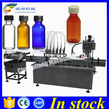 Hot sale pharmaceutical liquid filling complete line,syrup filling capping machine 100ml