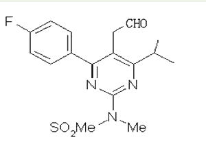 4-(4-fluorophenyl)-6-isopropyl-2-(N-methyl-N-methylSulfonyl amino)pyrimidine-5-carboxaldehyde 
