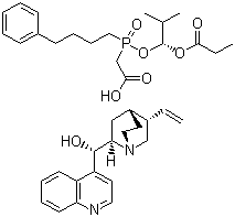 [R-(R*,S*)]-[[2-Methyl-1-(1-oxopropoxy)-propoxy] (4-phenylbutyl) phosophinyl]acetic acid, cinchonidi