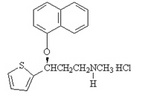 (S)-(+)-N,N-dimethyl-3- ( 1-naphthalenyloxy ) -3-(2-thienyl )-propanamine hydrochloride