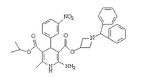 2-Amino-1,4-dihydro-6-methyl-4-(3-nitrophenyl)-3,5-pyridinedicarboxy Lic acid 3-[1-(diphenylmethyl)-