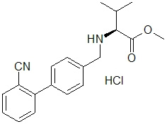 N-[(2'-cyano[1,1'biphenyl]-4-yl)-methyl]-(L)-valine methyl ester monohydrochloride