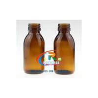 amber glass bottle for syrup,100ml 28mm