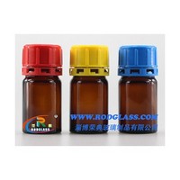 25ml amber chemical reagent glass bottle for solids