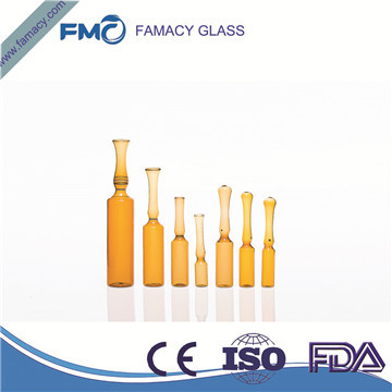 ampoule 1ml/1R clear/amber glass ampoule type 1 glass HC1