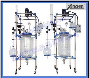 100L Double glass reactor