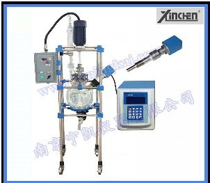 Ultrasound glass reactor