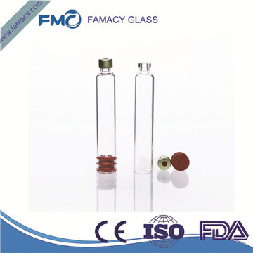 new cartridge with alu-cap plunger rubber liner for pen-injectors cartridge type 7  