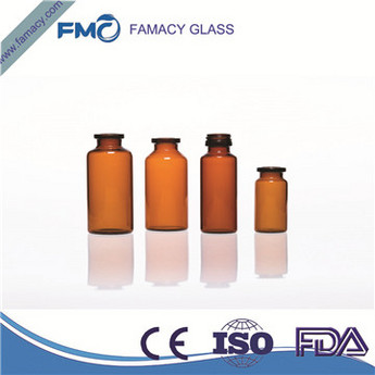 8ml/8R clear/amber pharmaceutical glass vial borosilicate glass