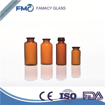 8ml/8R clear/amber pharmaceutical glass vial borosilicate glass