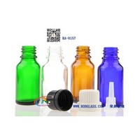 15ml amber glass bottle for essential oil with PP caps/inner stoper
