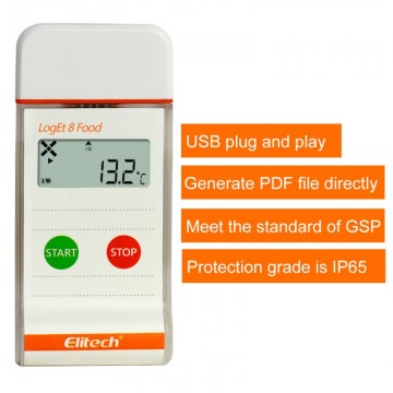 LogEt 8 Food Cold Chain Multi-use PDF Temperature Data Logger  