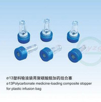 Polycarbonate medicine-loading composite stopper for plastic