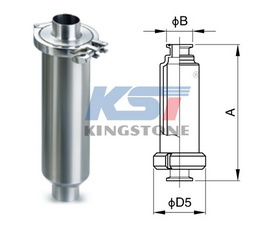 Clamped straight strainer  