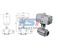 Pneumatic ball valve size figure