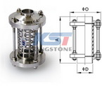 Welded straight sight glass