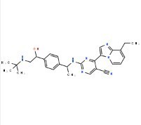 2-(((S)-1-(4-((S)-2-(tert-butylamino)-1-hydroxyethyl)phenyl)ethyl)amino)-4-(8-ethylimidazo[1,2-a]pyr