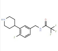 2,2,2-trifluoro-N-(4-fluoro-3-(piperidin-4-yl)benzyl)acetamide
