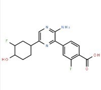 4-(3-amino-6-((1S,3S,4S)-3-fluoro-4-hydroxycyclohexyl)pyrazin-2-yl)-2-fluorobenzoicacid