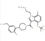 (4-(5-(aminomethyl)-2-fluorophenyl)piperidin-1-yl)(7-fluoro-1-(2-methoxyethyl)-4-(trifluoromethoxy)-