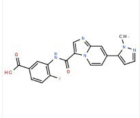 4-fluoro-3-(7-(1-methyl-1H-pyrazol-5-yl)imidazo[1,2-a]pyridine-3-carboxamido)benzoicacid