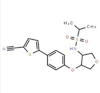 N-((3S,4S)-4-(4-(5-cyanothiophen-2-yl)phenoxy)tetrahydrofuran-3-yl)propane-2-sulfonamide