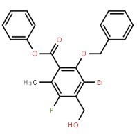 phenyl2-(benzyloxy)-3-bromo-5-fluoro-4-(hydroxymethyl)-6-methylbenzoate