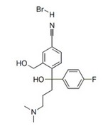 4-[4-(Dimethylamino)-1-(4'-fluorophenyl)-1-hydroxybutyl]-3-(hydroxymethyl)-benzonitrile hydrobromide