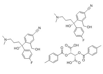 (S)-4-[4-(Dimethylamino)-1-(4-fluorophenyl)-1-hydroxybutyl]-3-(hydroxymethyl)-benzonitrile Di-p-tolu