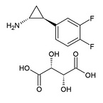 Cyclopropanamine,2-(3,4-difluorophenyl)-(1R,2S) -(2R,3R)-2,3-dihydroxybutanedioate (1:1)