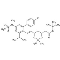 tert-Butyl 6-[(1E)-2-[4-(4-fluorophenyl)-6-(1-methylethyl)-2-[methyl(methylsulfonyl)amino]-5-pyrimid