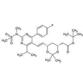 tert-Butyl 6-[(1E)-2-[4-(4-fluorophenyl)-6-(1-methylethyl)-2-[methyl(methylsulfonyl)amino]-5-pyrimid