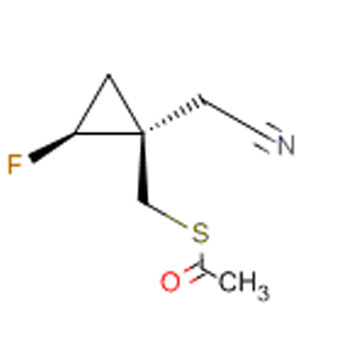 S-(((1S,2S)-1-(cyanomethyl)-2-fluorocyclopropyl)methyl) ethanethioate