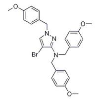 4-bromo-N,N,1-tris[(4-methoxyphenyl)methyl]-1H-Pyrazol-3-amine,