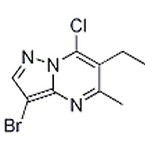 ?3-bromo-7-chloro-6-ethyl-5-methyl-Pyrazolo[1,5-a]pyrimidine,