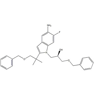 1H-Indole-1-ethanol, 5-aMino-2-[1,1-diMethyl-2-(phenylMethoxy)ethyl]-6-fluoro-α-[(phenylMethoxy)Meth