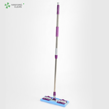 Lint Free  Reusable Cleanroom  Flat Cleaning Mop With Replaceable Microfiber Cloth