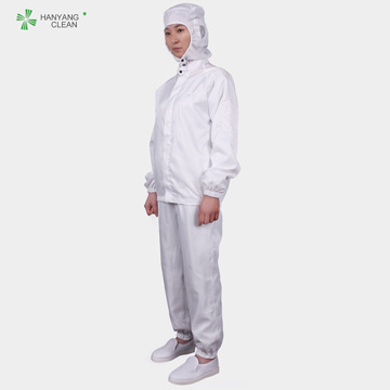 Food Factory Polyester Filaments and conductive fibers Lintfree Cleanroom Uniform 