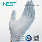 Nitrile gloves with oats extractions