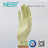 Latex gloves with oats extractions