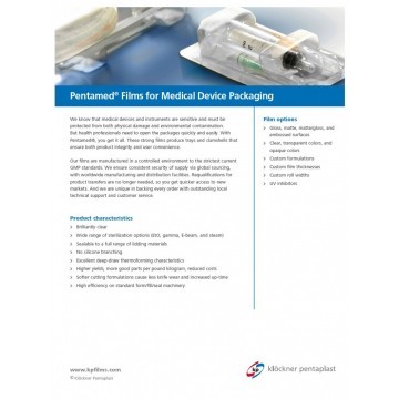 Pentamed® Films for Medical Device Packaging 