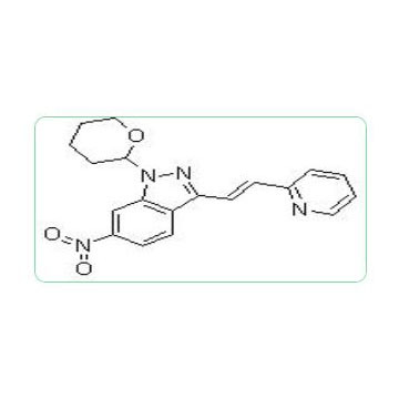 (E)-6-Nitro-3-[2-(pyridin-2-yl)ethenyl]-1-(tetrahydro-2H-pyran-2-yl)-1H-indazole