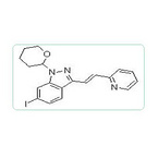 (E)-6-Iodo-3-[2-(pyridin-2-yl)ethenyl]-1-(tetrahydro-2H-pyran-2-yl)-1H-indazole